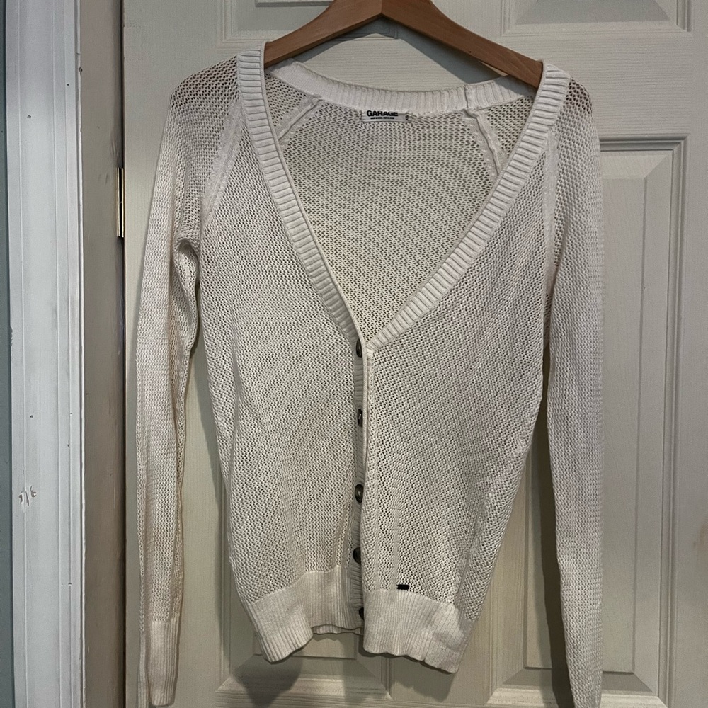 White Button-Up Cardigan